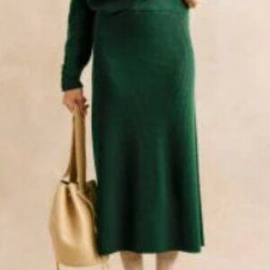 Sezane Naelle Skirt in Bottle Green size XL